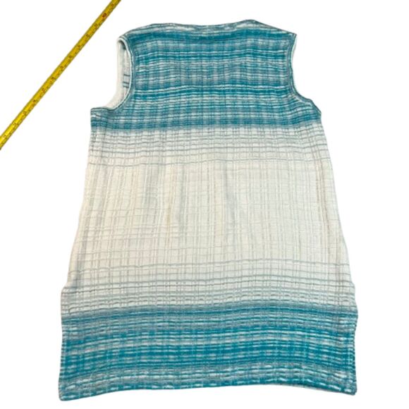 ST John Women's Knit Blue & White Wool Mix Sleeveless Top Size S - Picture 3 of 6